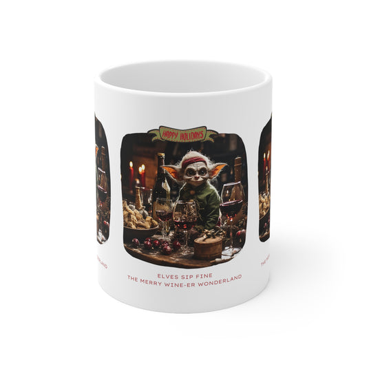 Holiday Elf Wine Mug